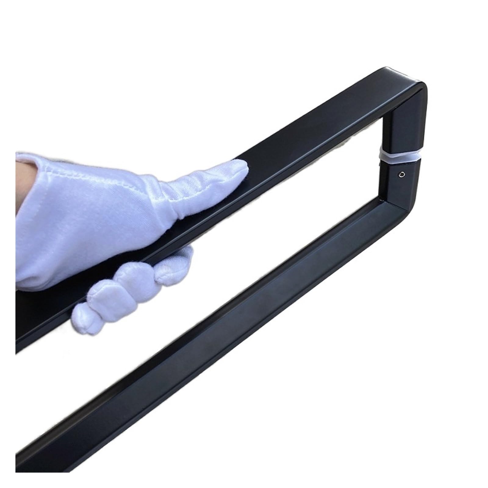Nowoczesny zestaw klamek do drzwi, 1 zestaw pogrubiony szklany uchwyt do drzwi ze stali nierdzewnej 304 Push Handle Klamka do drzwi do łazienki (kolor: szczotkowany, rozmiar: 425x400mm) (Color : Matt