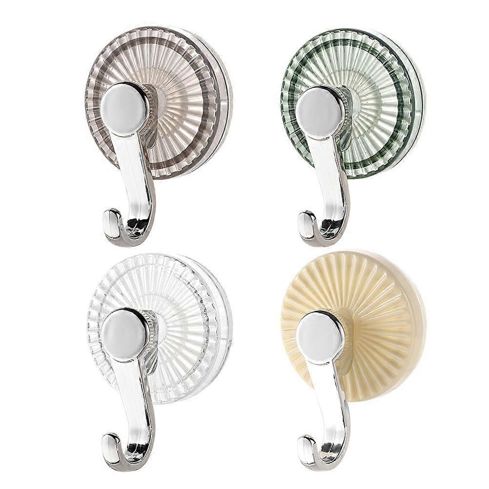 JOYHAPPST 4Pcs Suction Hooks Reusable Heavy Duty Suction Cup Hooks Plastic Suction Hanger