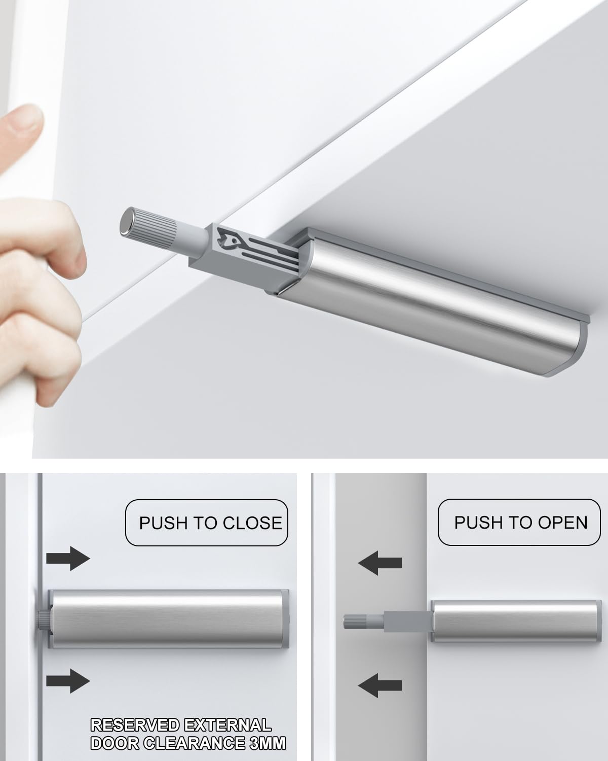 Spingere per aprire le porte Jiayi 16 Pack Armadio Magnet Push Catch Touch Release Door Opener Catch Armadio Magnetic Push Latch per cucina armadio cassetto porta Pop Out chiusura
