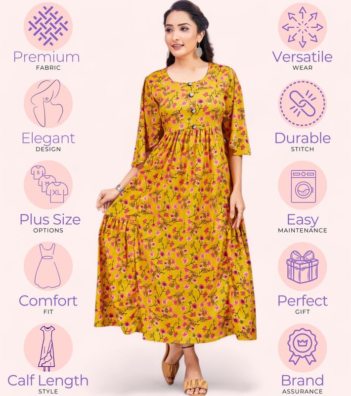 Image of Polyester Floral Regular Women Kurta