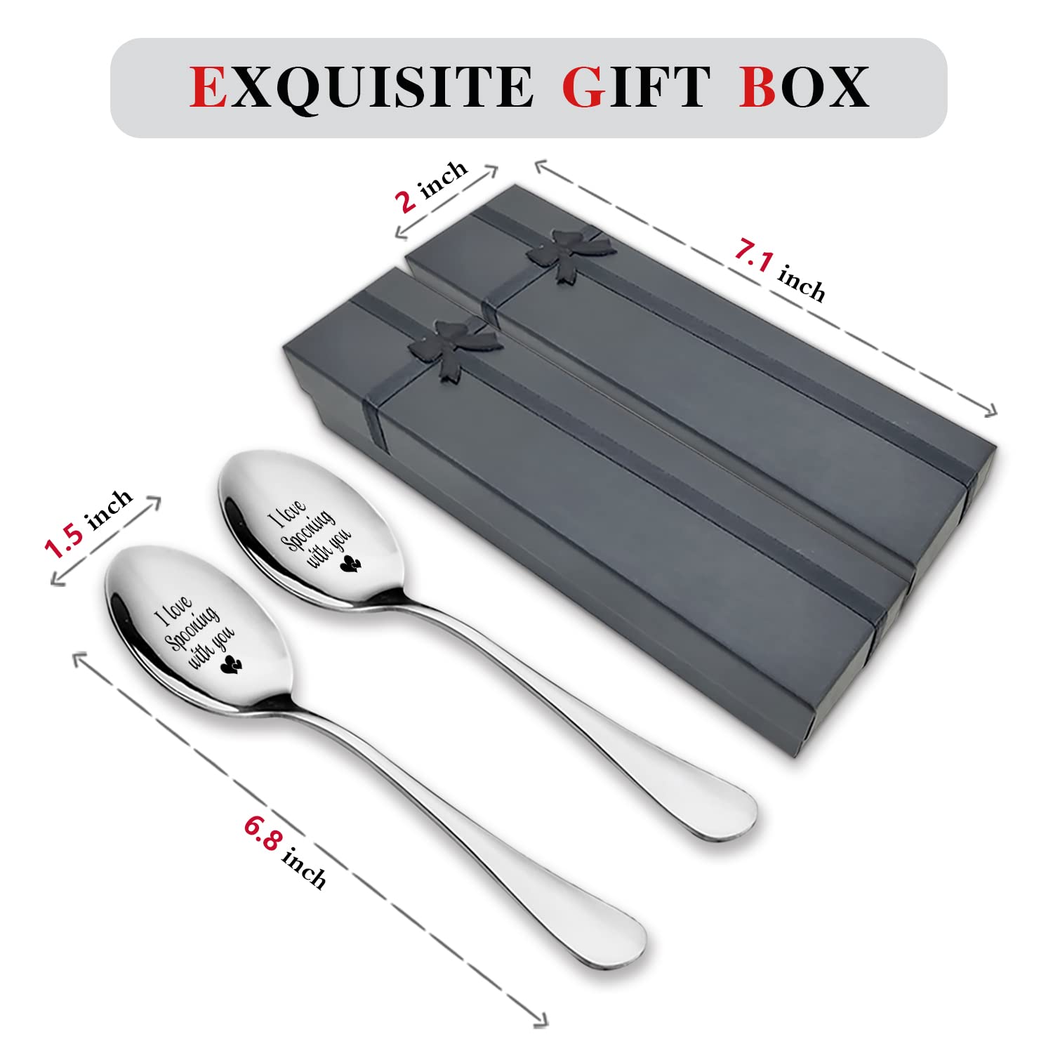Amazon.com: I Love Spooning With You,2 Pcs Engraved Stainless