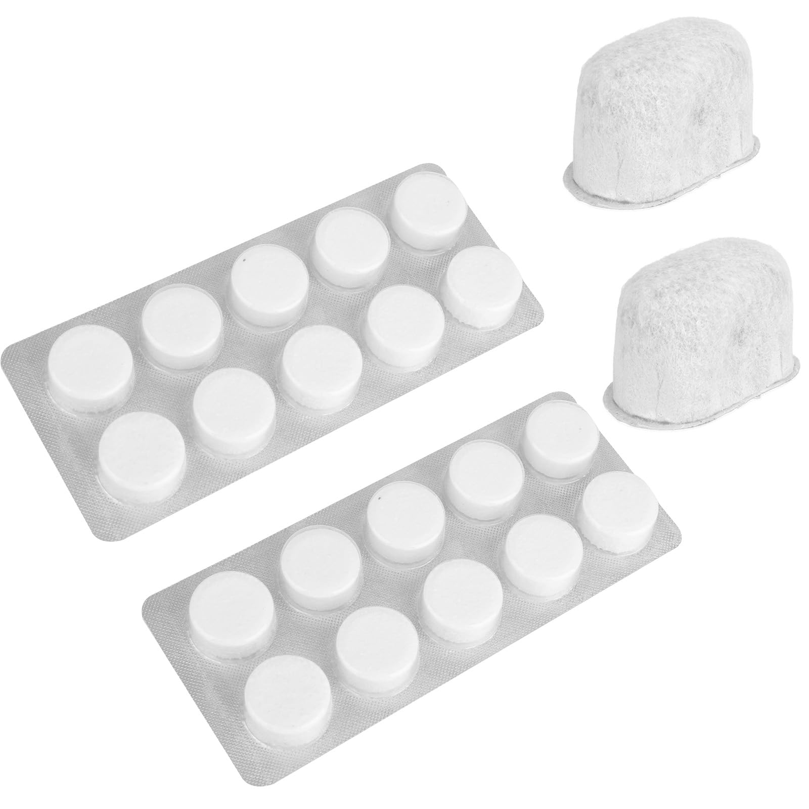 2pcs Water Filters & 20pcs Cleaning Tablets for Ninja Luxe Cafe