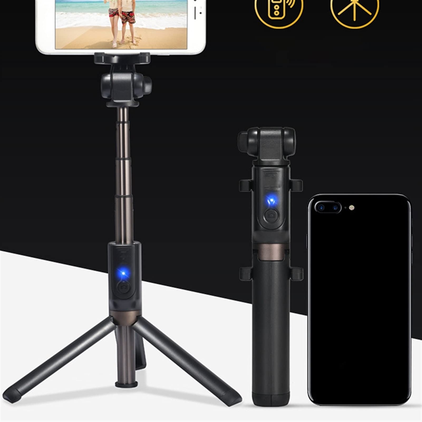 SCRUBY W10 Treppiede Selfie Stick Regolabile Telescopico Pieghevole Treppiede Mobile Wireless Bluetooth Selfie Stick