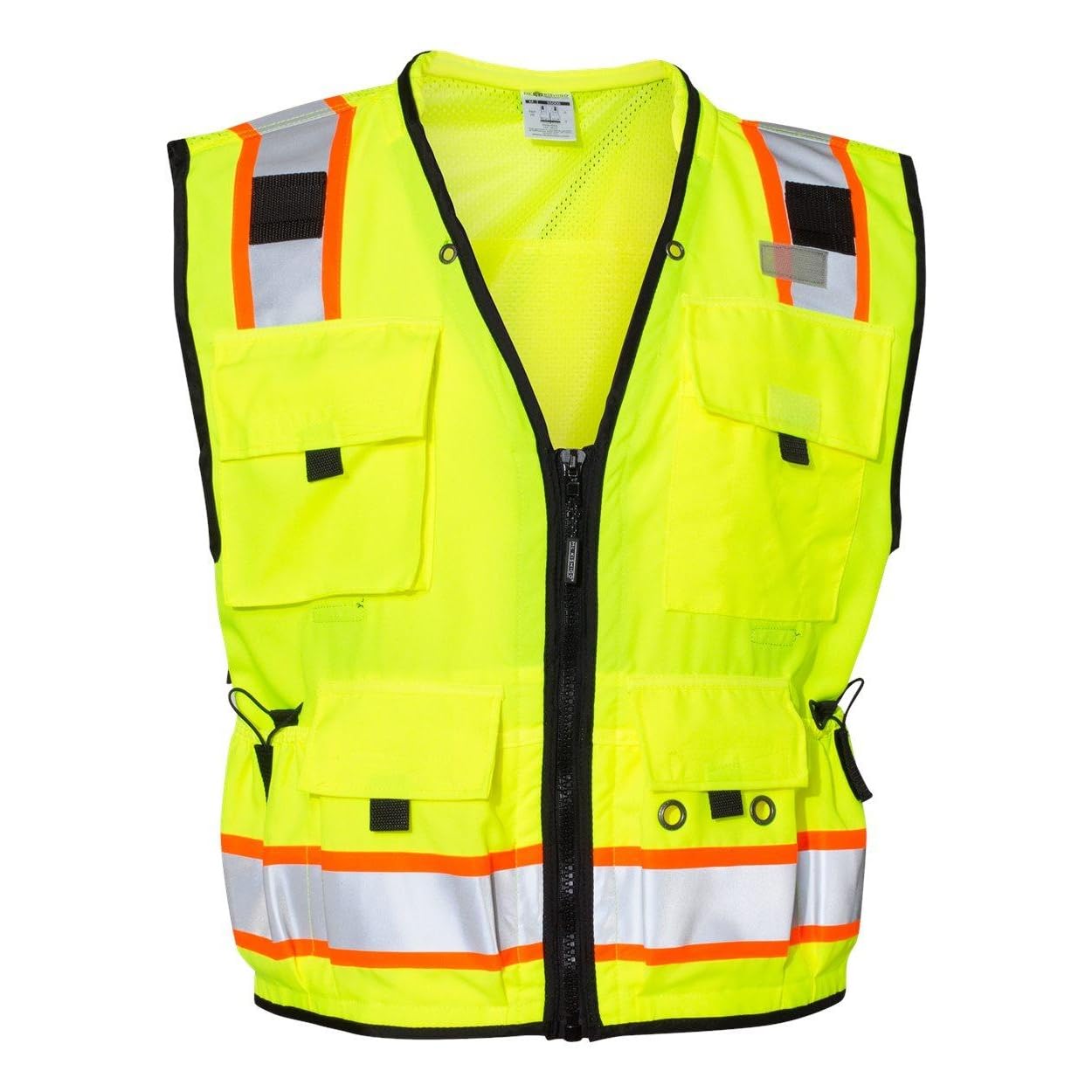M L Kishigo Mens Class 2 High Vis Professional Surveyor's Vest Lime S