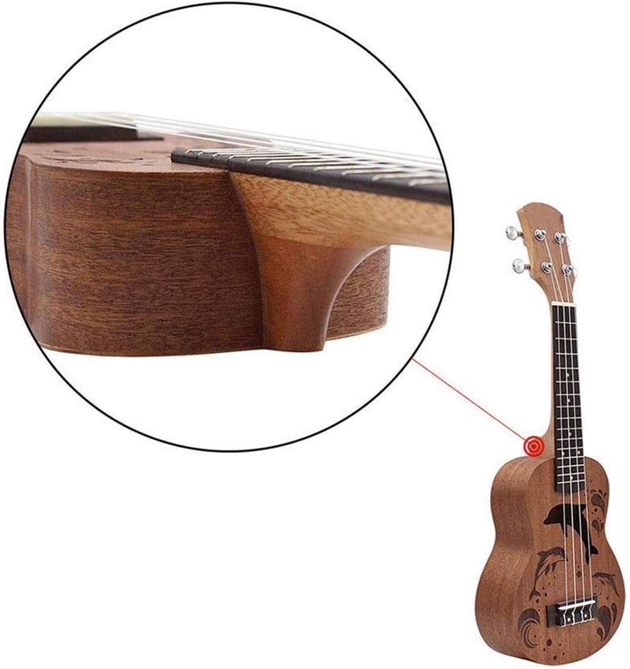 Soprano Ukulele 初心者キット - 21 インチ プレイ キャリー バッグ デジタル チューナー オールインワン セッ