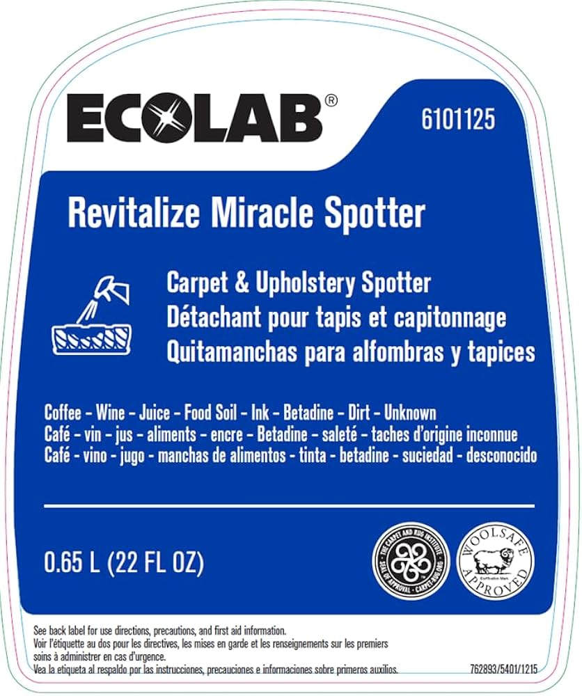Amazon.com: Ecolab Revitalize Miracle Carpet & Upholstery Spotter