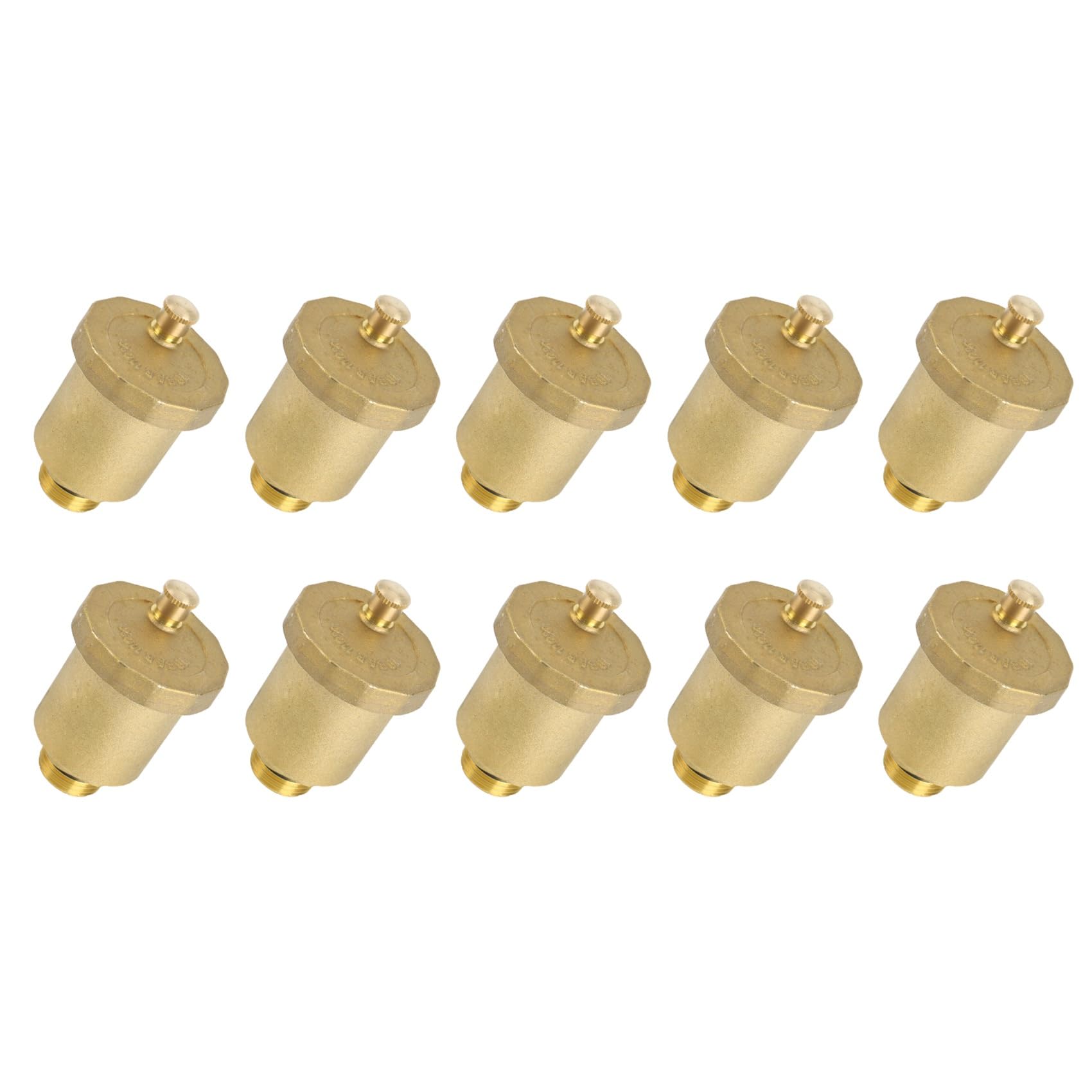 Jnchdghwa Men's Yellow 10X Brass Automatic Air Vent Valve 1/2Inch Thread For Solar Water Heater Pressure Relief Valve Tools Air Vent Valve