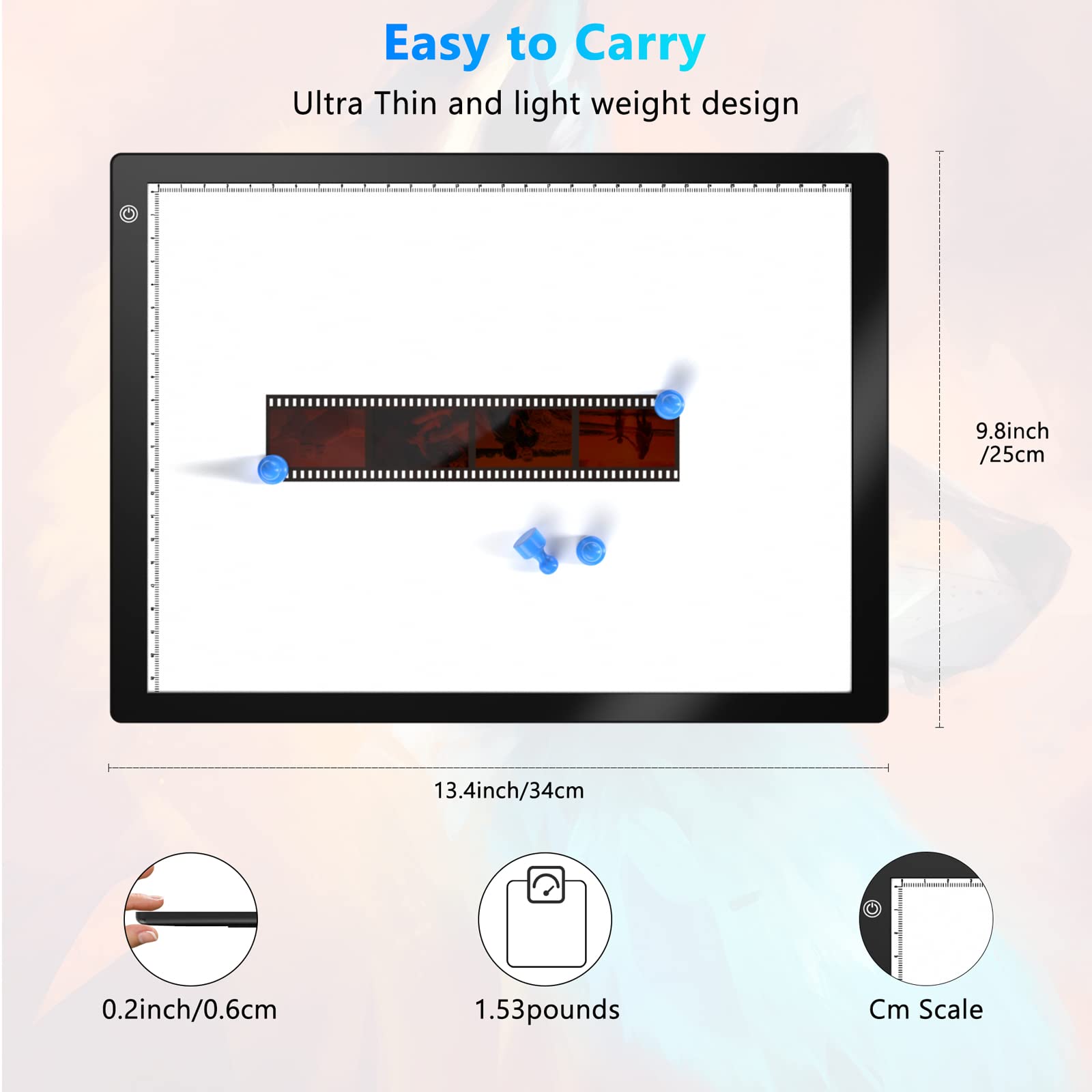 Photomyne Scanning Accessories A4 USB Slide Viewer Light Box Ultra Thin ...