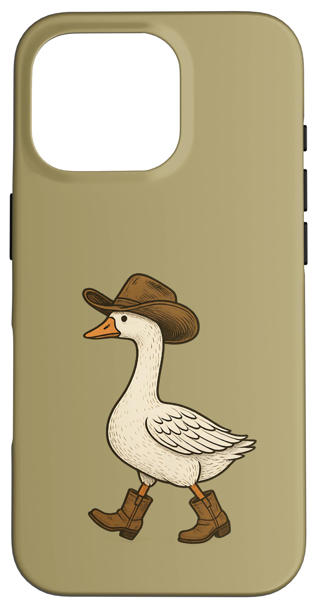 Cowboy Goose Funny Western Walking Boots Hat Humor Design Case for iPhone 16 Pro