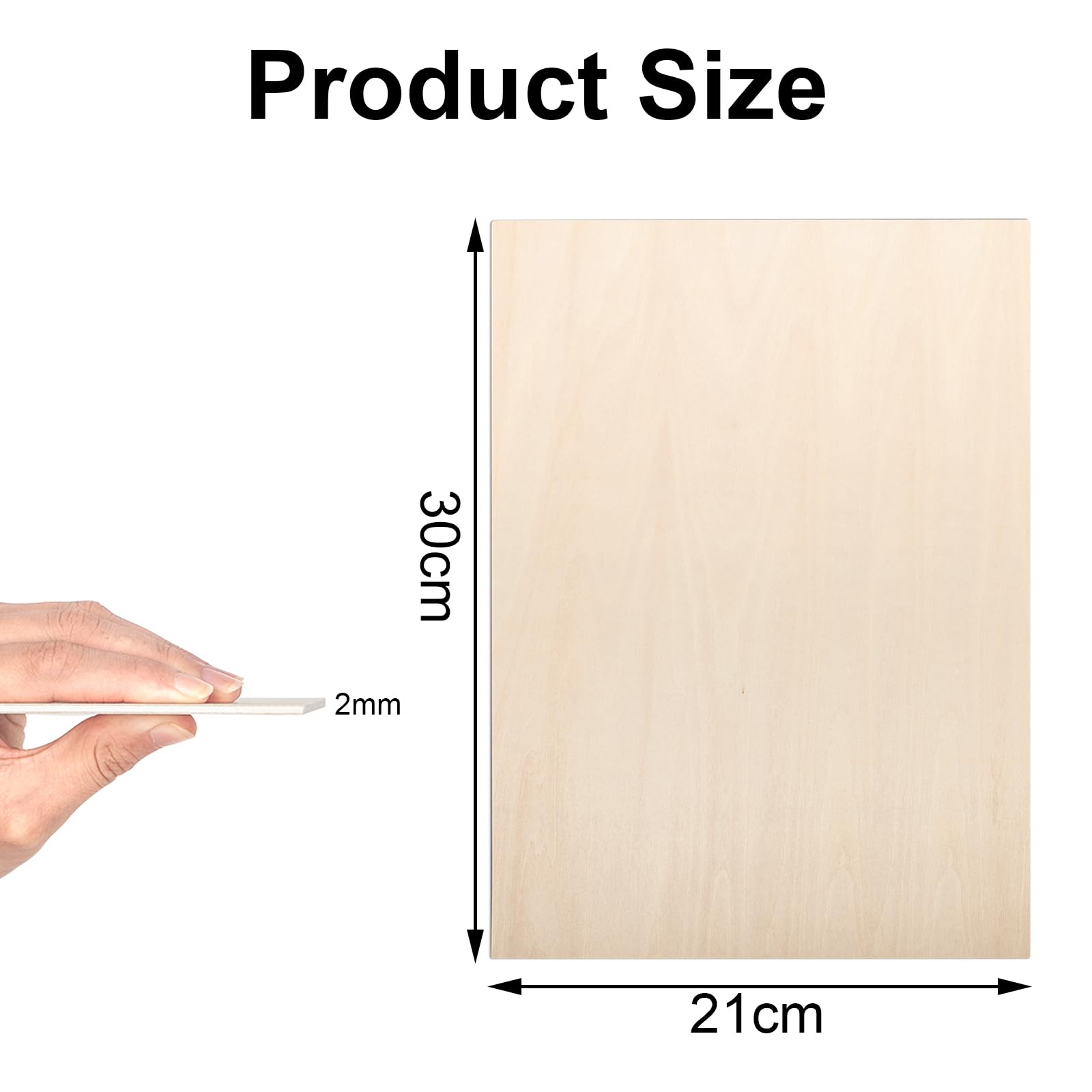 Linde multiplex 3mm, 30 x 30 cm, voor DIY, laserbewerking, pyrogravure, modelbouw, decoratie, schilderijen
