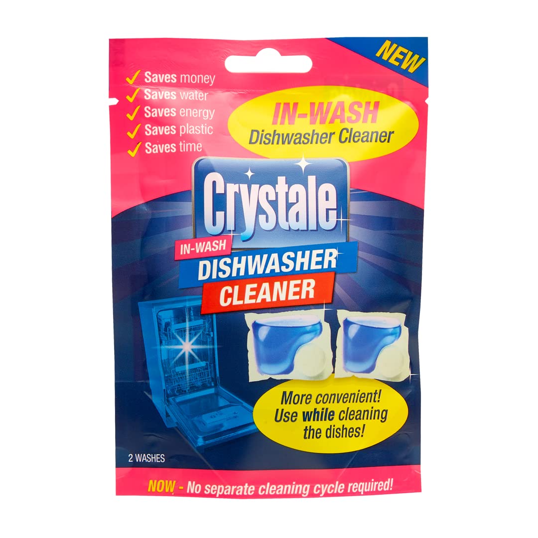 Crystale In-Wash Dishwasher Cleaner (1 pack of 2 capsules)