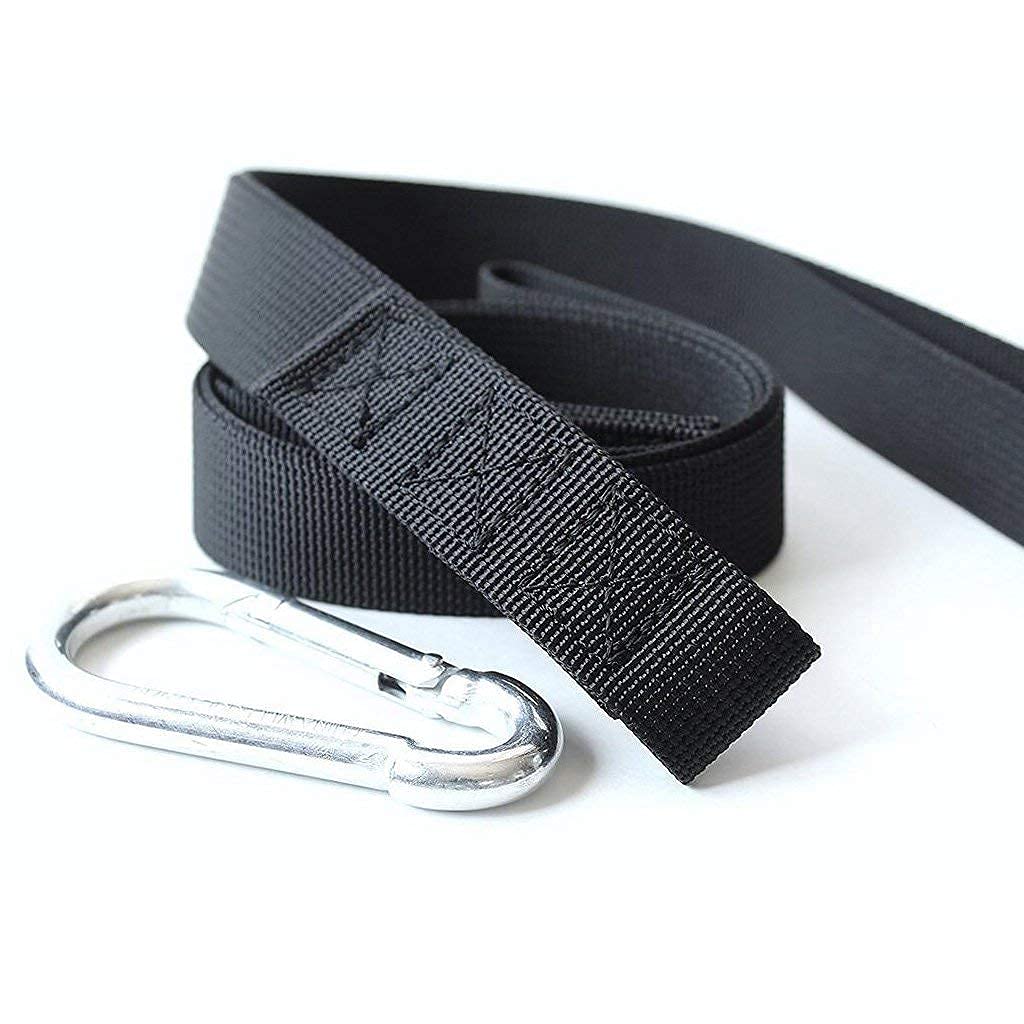 Cliff Fitness Battle Rope Anchor Strap Kit with Heavy Duty Reinforced 2 Nylon Straps & 1 Stainless Steel Carabiner Clip for CrossFit Ropes for Home/Gym (Black) (B09C6MF31B) Amazon Price History, Amazon Price Tracker