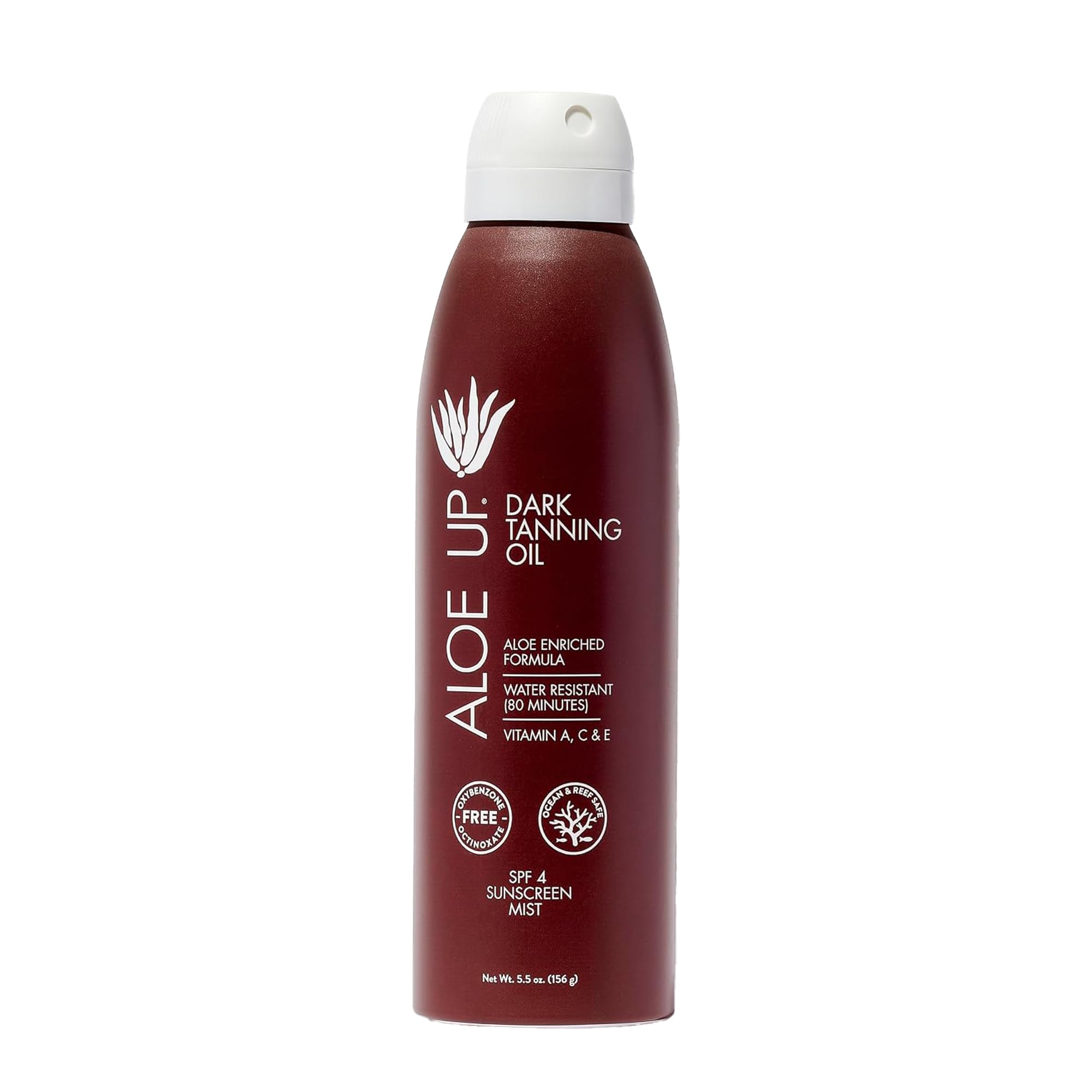 Aloe Up Tanning Oil Spray SPF 4, Aloe Vera, 6 oz | Sun tan; SPF 4 sun protection; Pure aloe vera & natural oils; Fast-absorbing, non-greasy, dries