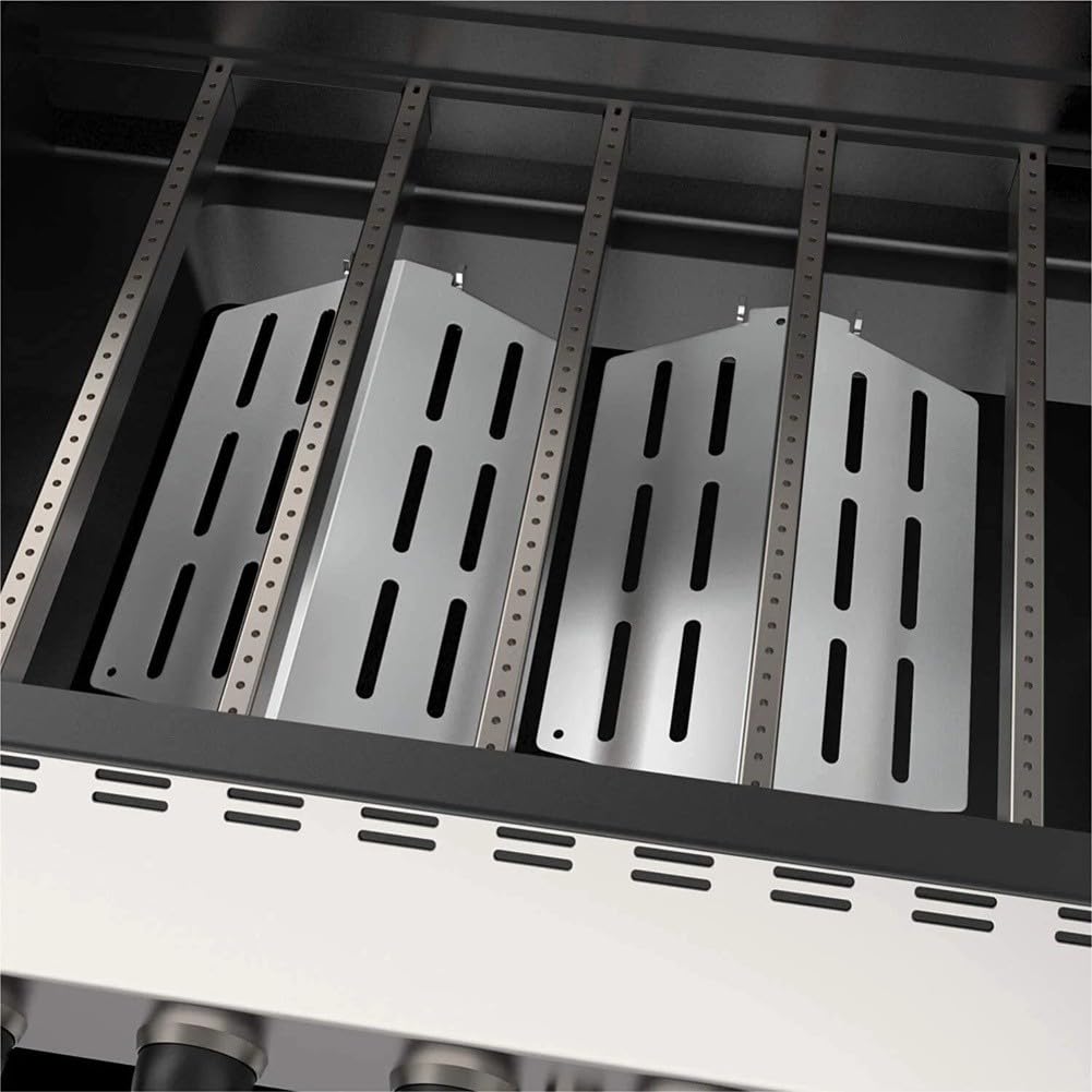 2 deflettori di calore per Weber Genesis 300 Series, barre aromatizzanti in acciaio inox per griglie di ricambio 65505 7622