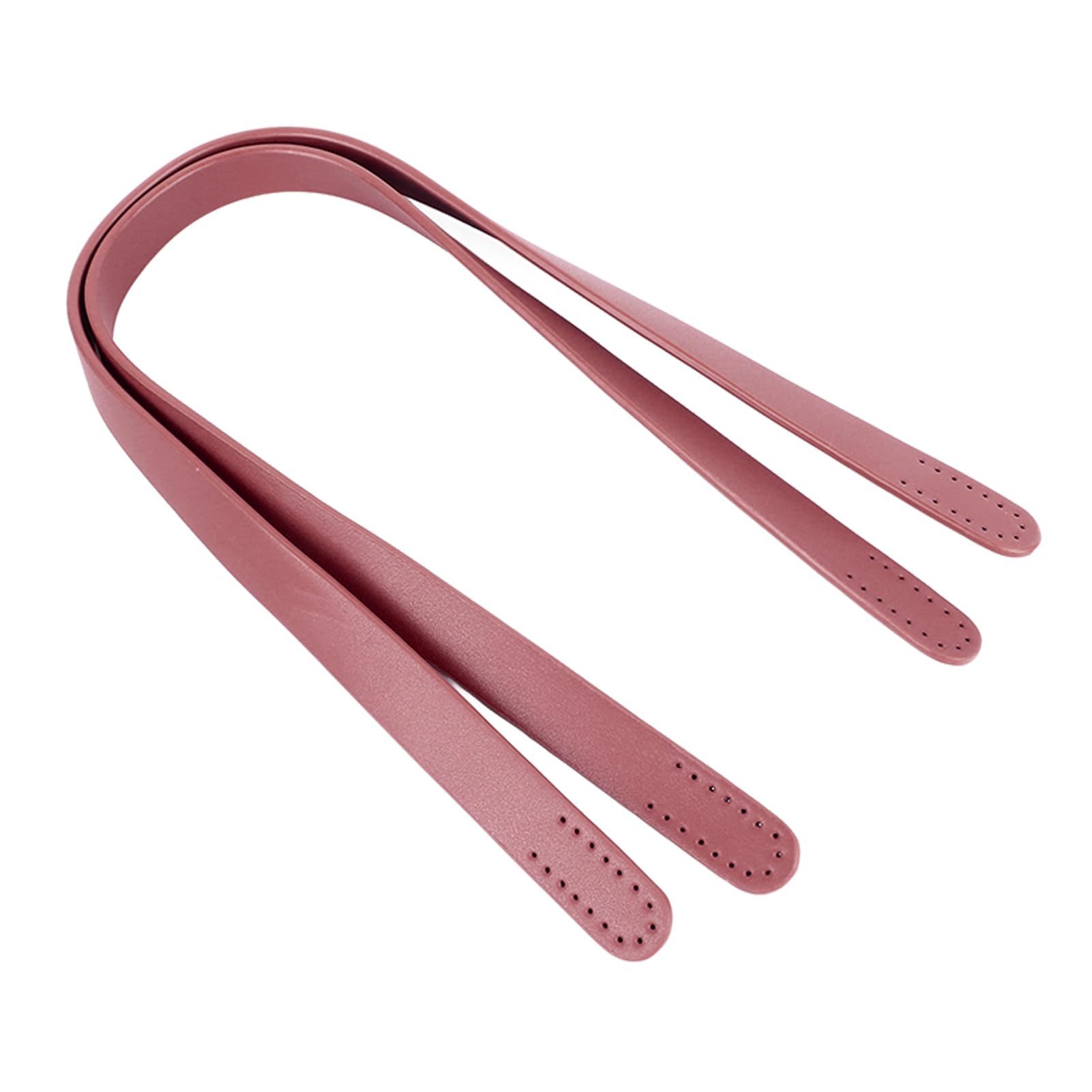 Asas de bolso de cuero genuino de repuesto, correas de bolso Premium de 21,7 pulgadas con agujeros para bolso DIY, Accesorios de reparación de bolsos de ganchillo (vino tinto)