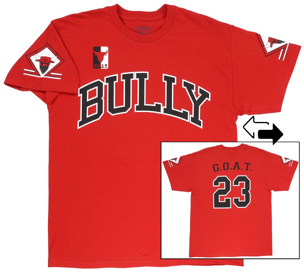 Chicago Bball Team Bulls Bully Men's G.O.A.T Jordan T-Shirt (2X, Red)