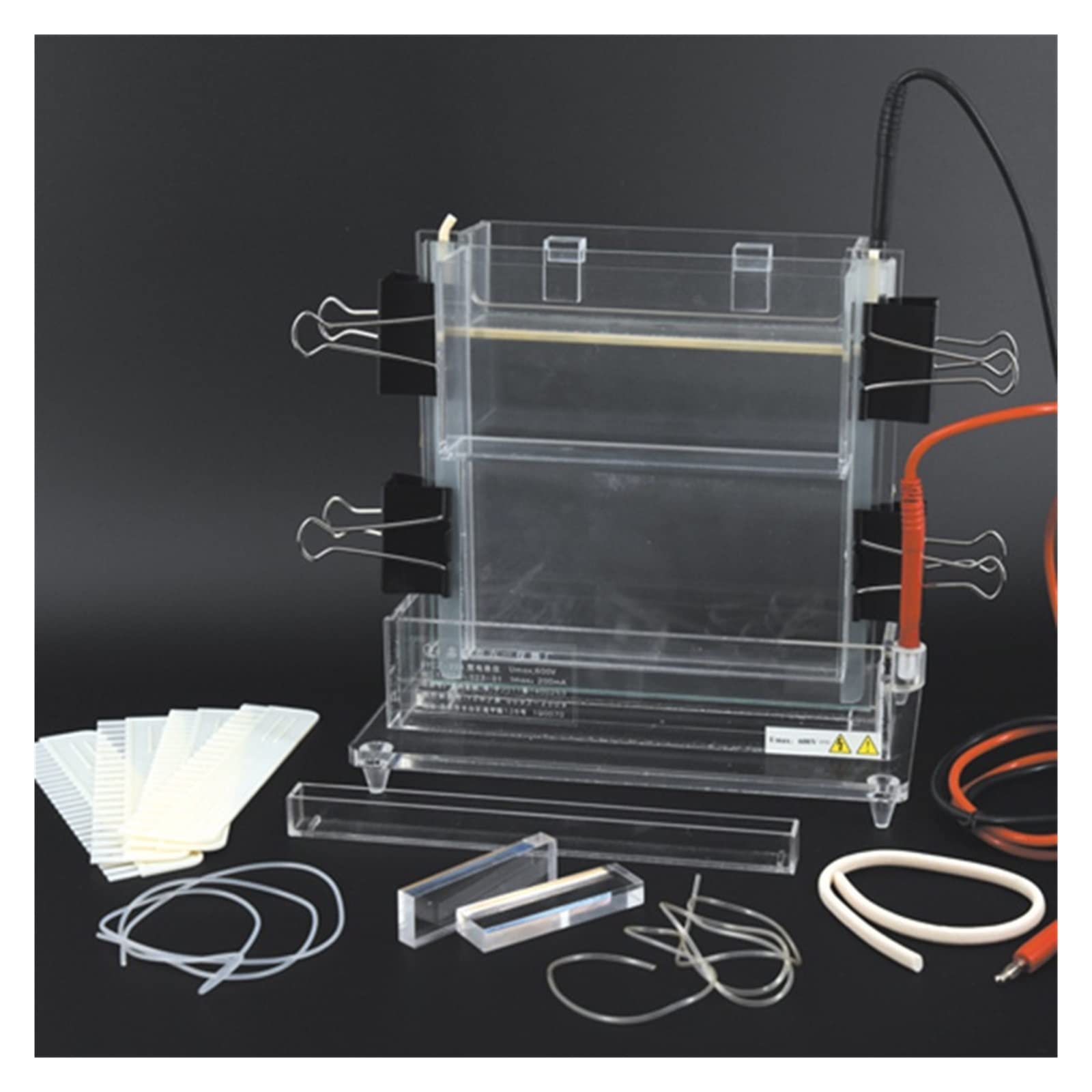 VCHICS Aparato de electroforesis, Aparato De Electroforesis Vertical Individual Pequeño DYCZ-23A For Electroforesis En Gel De Proteína Fácil de Usar