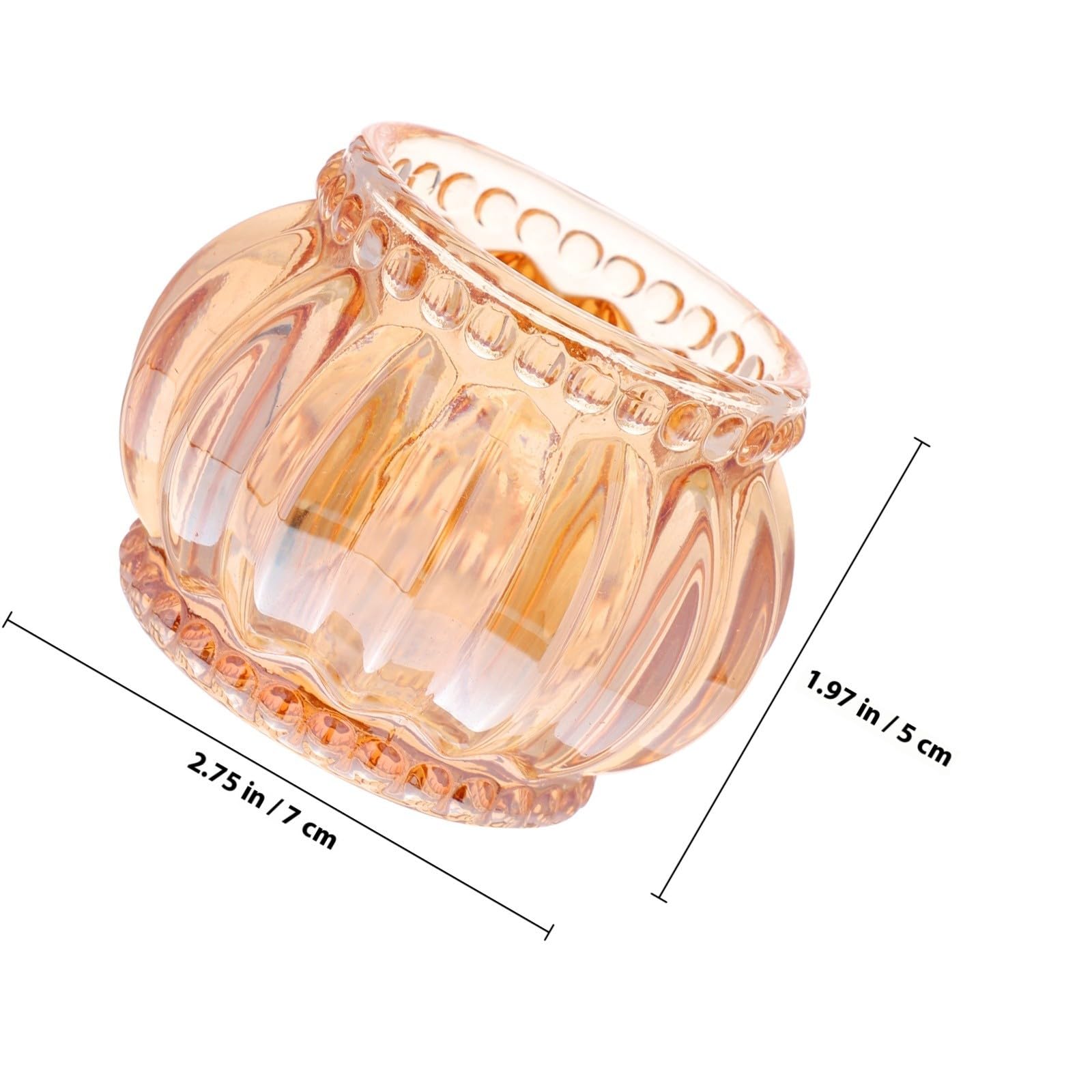6 Piezas Portavelas de Cristal para Mesa de Centro Base Estable