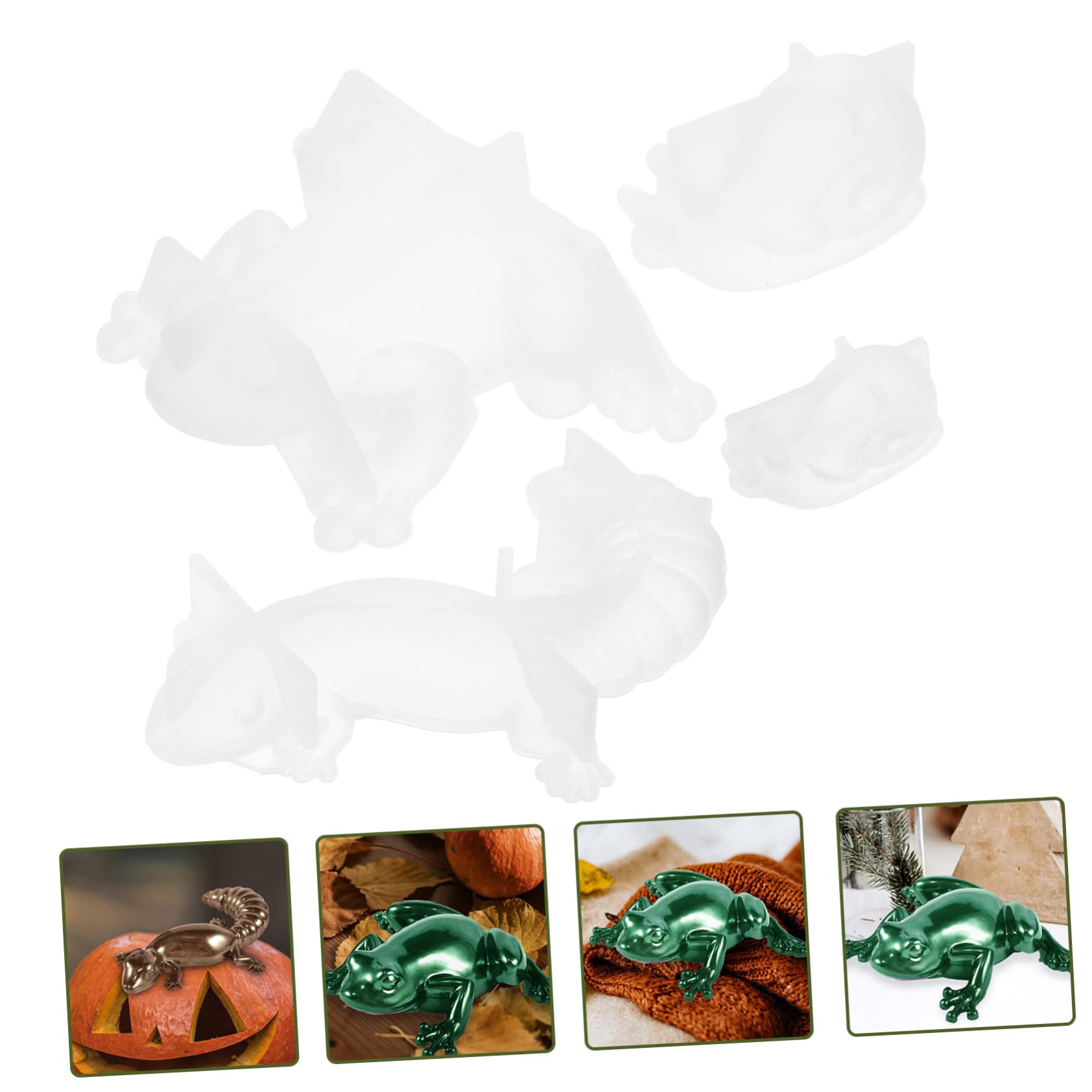 EXCEART 3 Ensembles Moule À Ornements d'animaux Grenouille Sucettes Gélifiées Chaton Mignon Moule À Glace Moules pour Chocolat Moules À À Cire À 4 pièces * 3