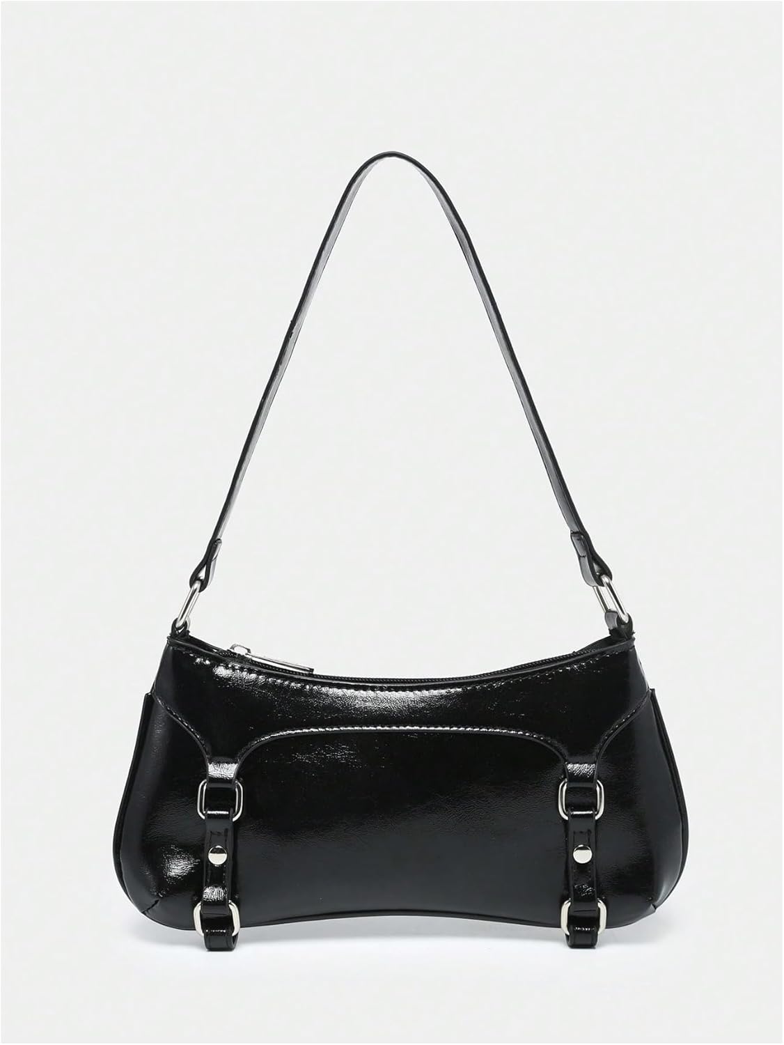 Verdusa Women's Y2K Purse Coquette Bow Tie Vintage Shoulder Bags Lace PU Leather Kawaii Handbag - Image 2