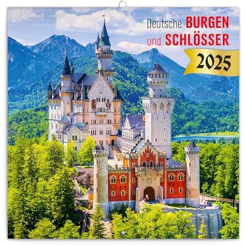 NOTIQUE 2025 German Castles Wall Calendar Cover