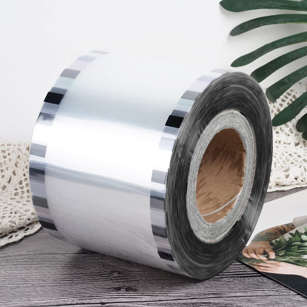 Rouleau de film d'étanchéité pour tasse de thé - Impression claire - Matériau sain - 3000 tasses - 95 mm - Pour thé Boba et thé aux bulles et thé au lait PP et papier PE