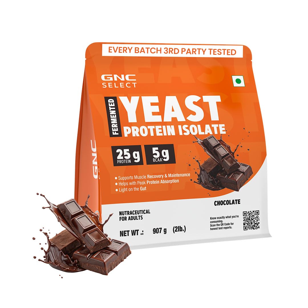GNC Select Yeast Protein | 25g Protein, 5g BCAAs | Fermentation-Grown | Added Protease | Non-Dairy, 100% Veg, No Added Sugar | Digestive Support | Vanilla, 0.07lbs — Amazon image 9