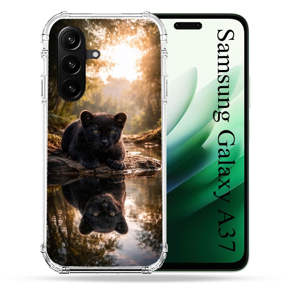 Coque Samsung Galaxy A37 5G antichoc étui silicone panthère reflet - 4
