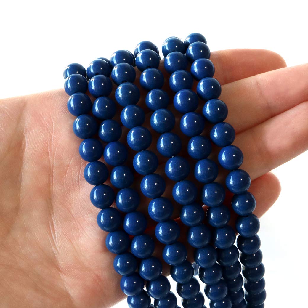 Amazon.co.jp: [GOLD STONE] 青色 北投石一連 ビーズ 40cm 台湾産
