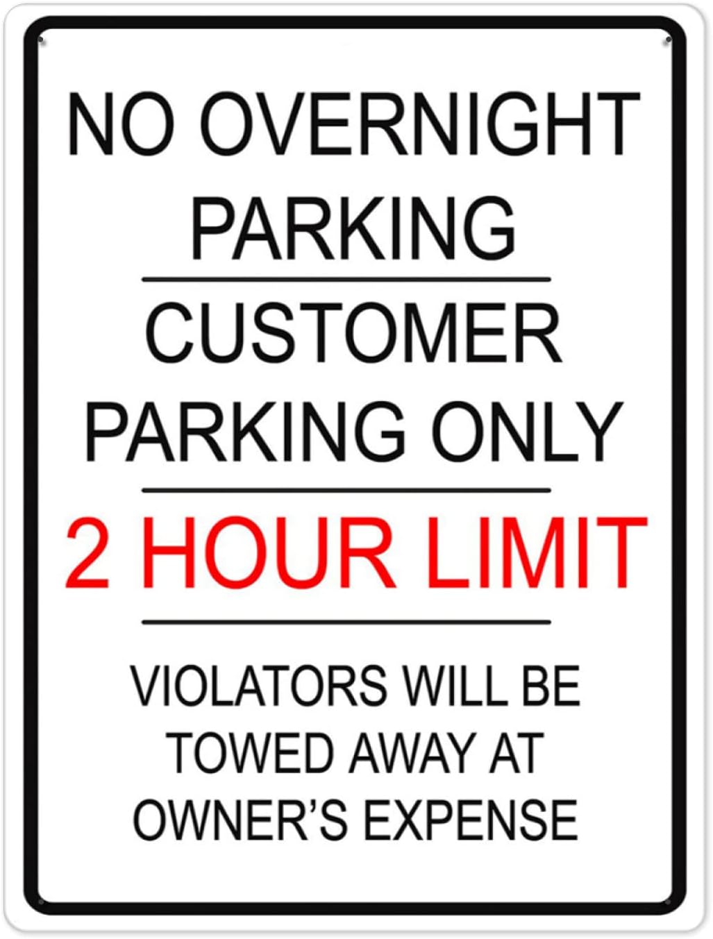 Warning Notice Danger Caution Sign,No Overnight Parking
