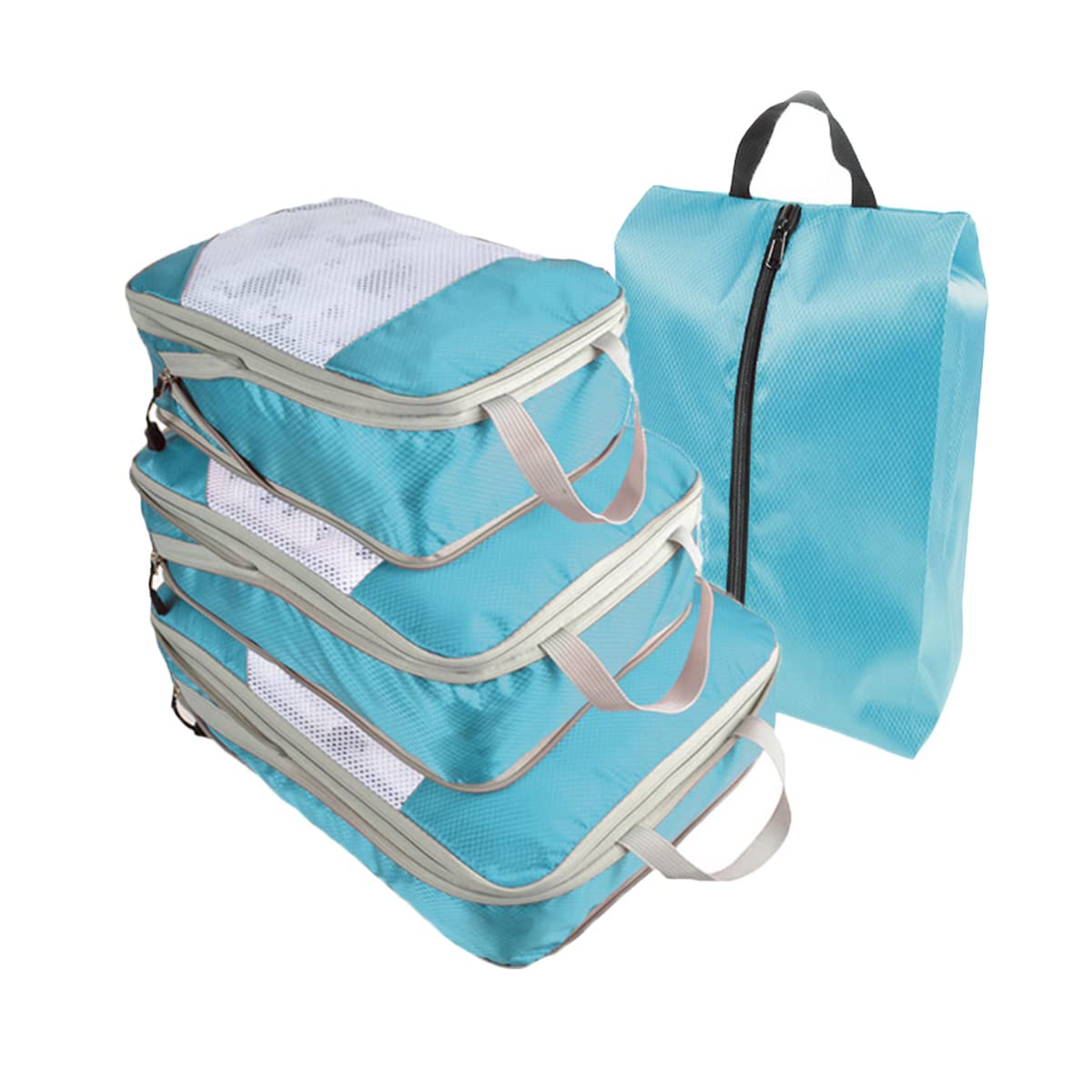 Sacs Voyage Organisation Lot 7 Cubes De Rangement Voyage TianZong - Organisation Valise Sac à Chaussures Organiseur Valise Compressible Sacs Voyage Organisation Lot 7 Cubes De Rangement Voyage TianZong - Organisation Valise Sac à Chaussures Organiseur Valise Compressible