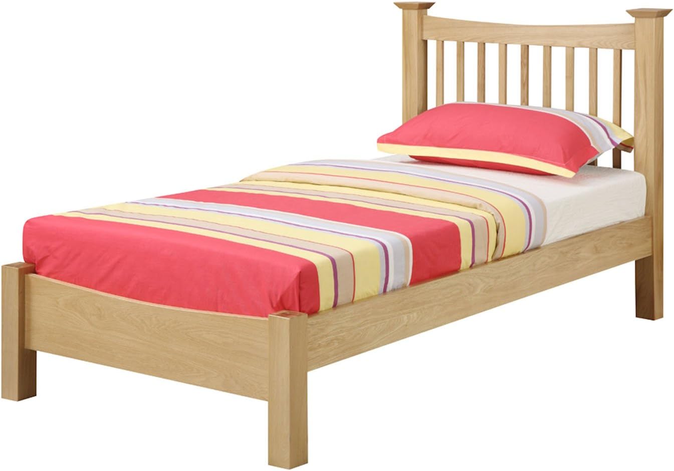Kimberley Oak Wooden Bed 3FT Single Oak Bed Shaker Style Headboard