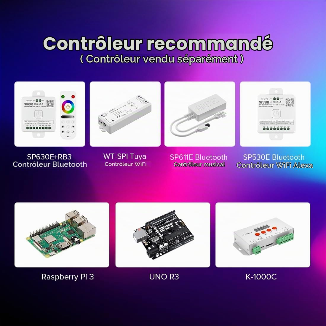 SEZO 24V FCOB COB WS2811 IC RGB LED Bande lumineuse 5M 576LEDs/m Lumière haute densité Pixel couleur rêve Bande LED Largeur 10mm IP30 Non étanche PCB Noir pour Home Party DIY