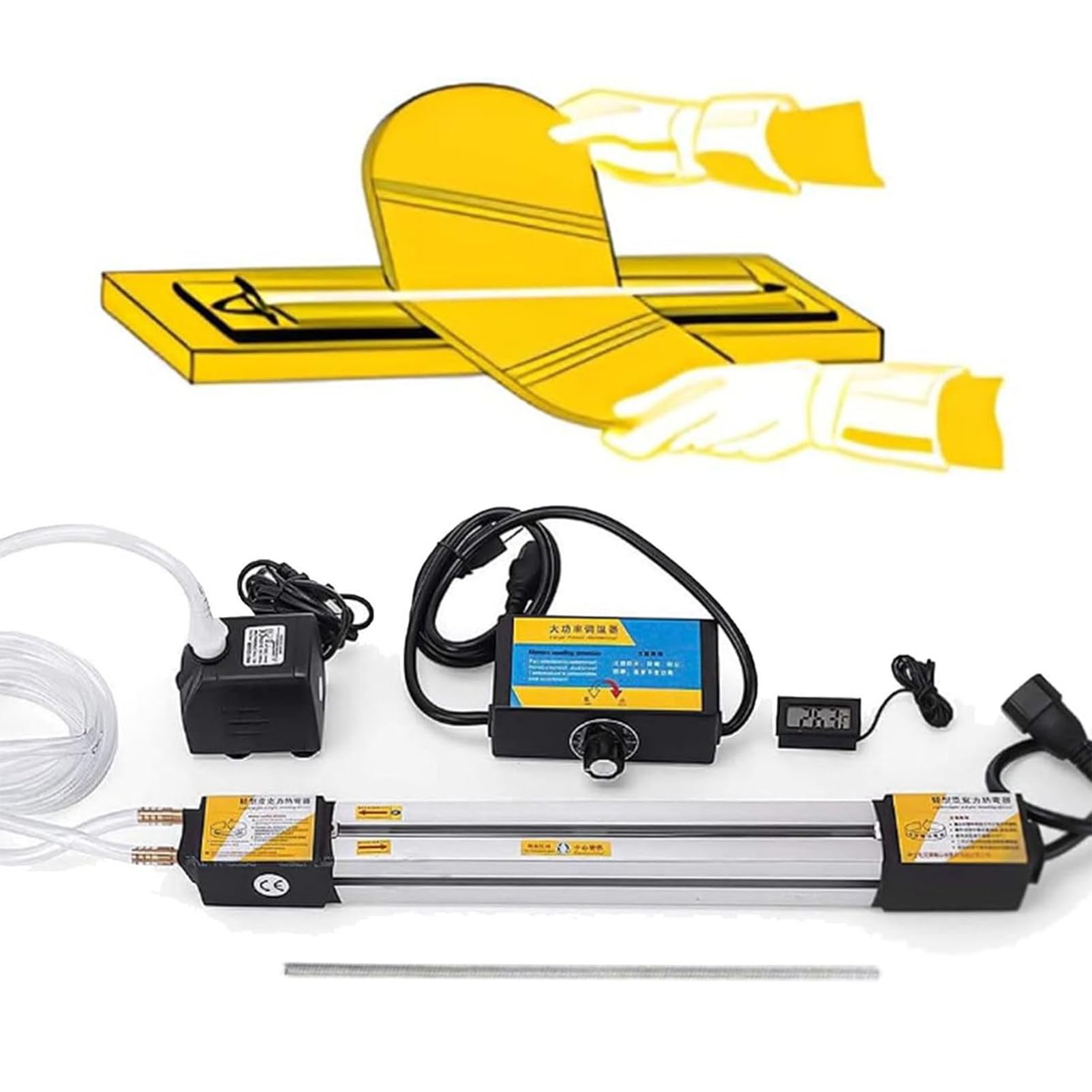 MáQuina Dobladora De PláStico AcríLico Y PVC, Calentadora De áNgulos De 30cm/60cm/80cm/125cm/180cm, Calentador Manual De Tiras para Doblar Carteles De PláStico De 1 A 6mm,180CM