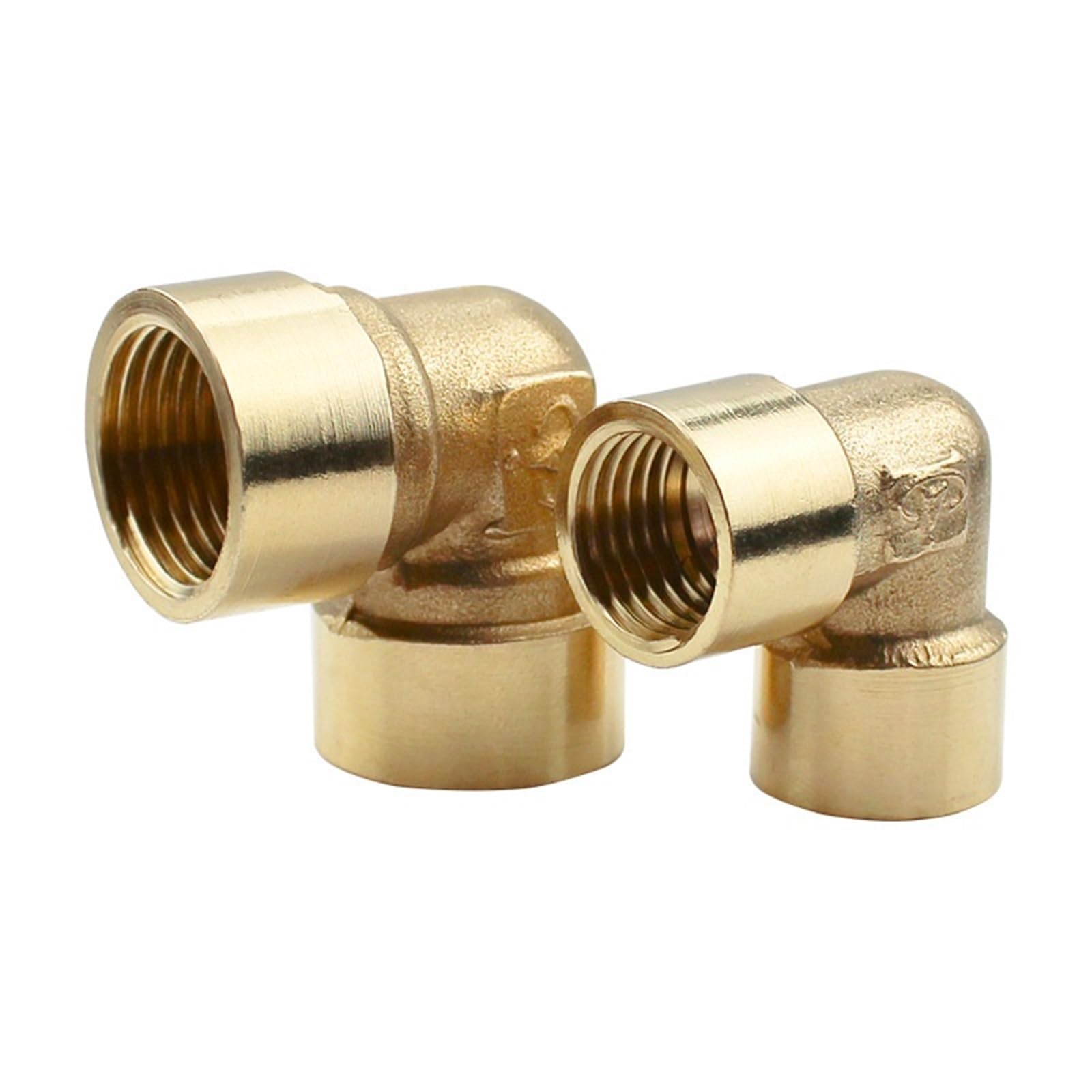 Conector de tres vías con codo roscado interno de cobre para tuberías en Y