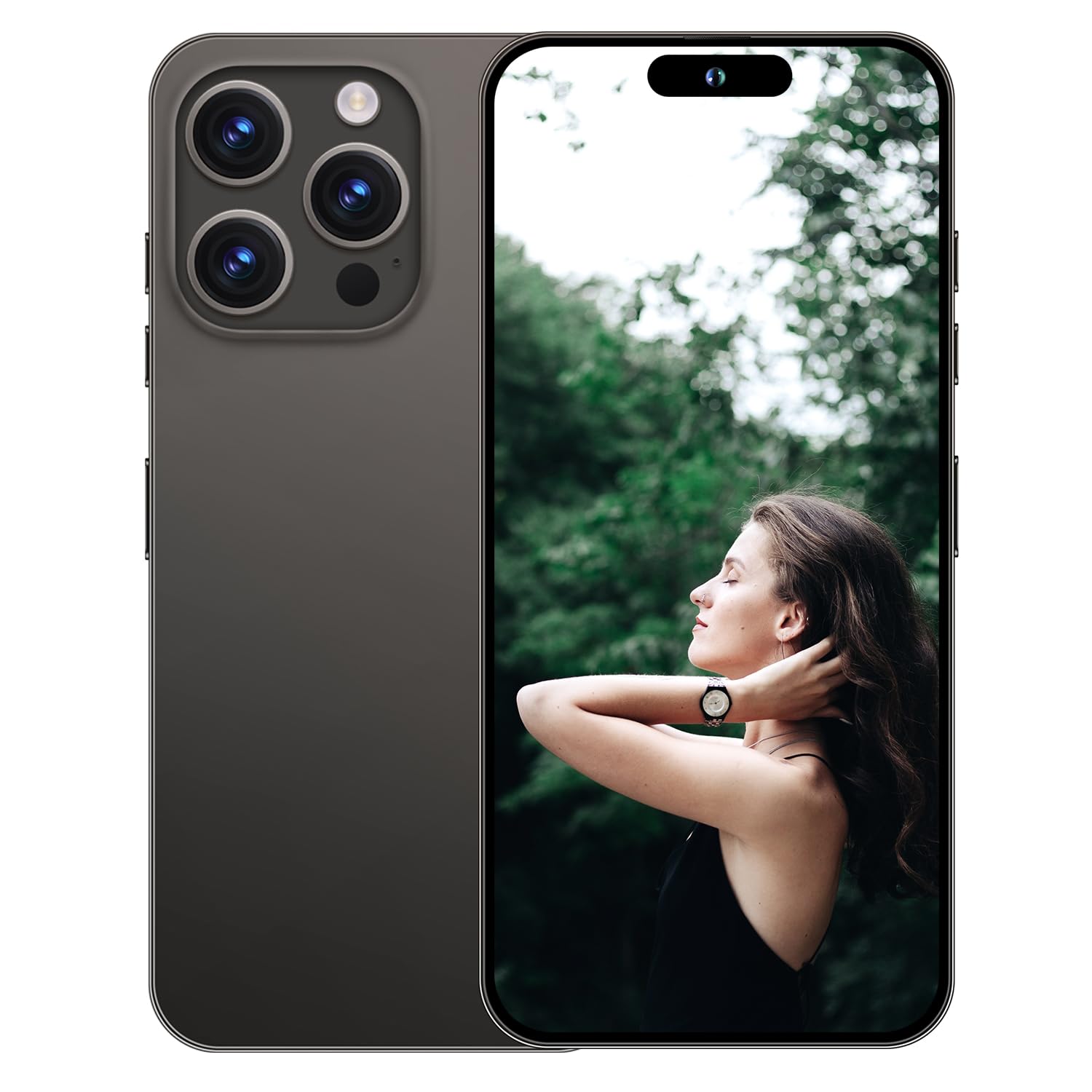 A14ProMax Unlocked Cell Phones,5G Smartphone,Android 13 Cell Phones,Snapdragon 8Gen2 6.8" HD Screen 13MP+50MP 6800mAh,Support Dual SIM|Fingerprint Lock|GPS|Face ID (8GB+256GB, Navy Blue)