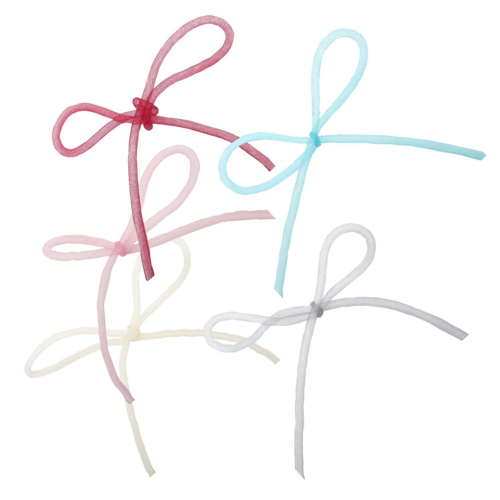 Tube en maille nylon 8mm flexible pour loisirs créatifs et noeuds cheveux