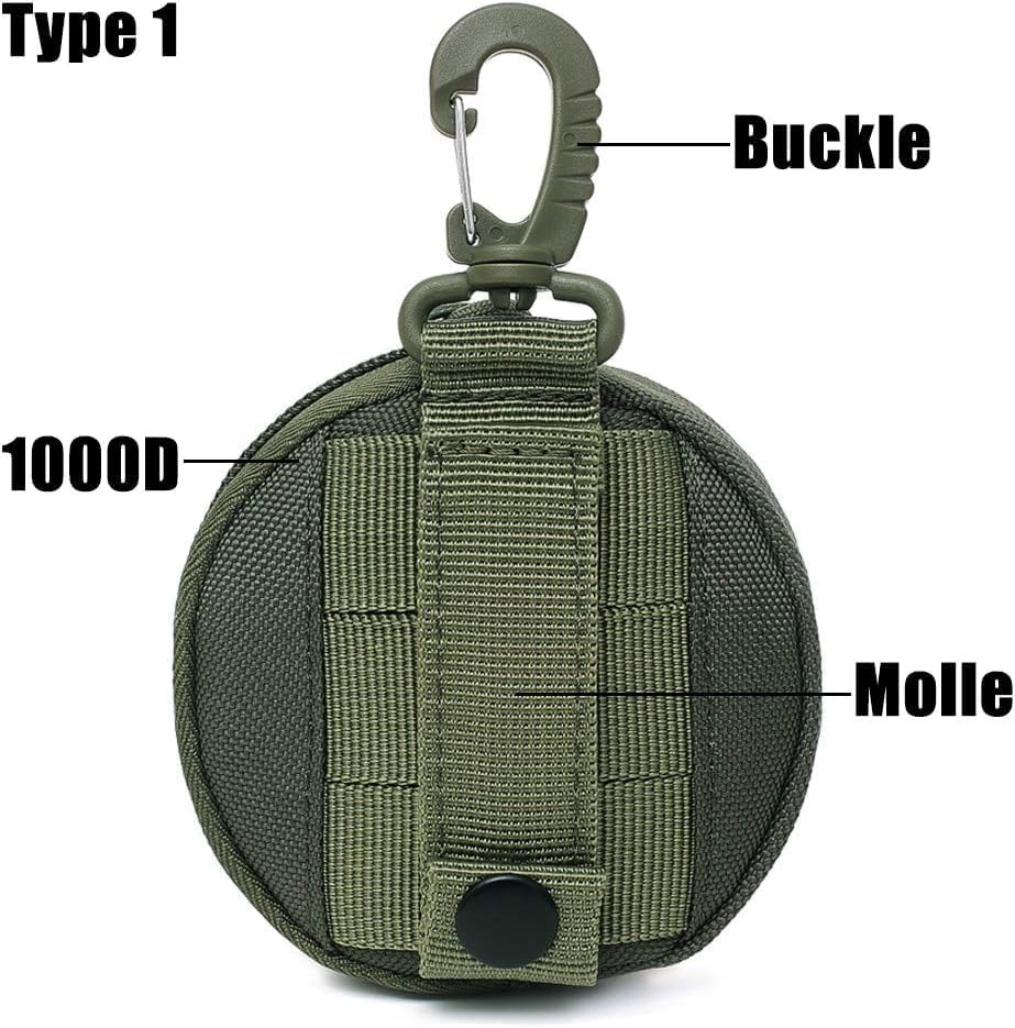 Image of GadgetBite Army Coin Pouch with Zipper for Multipurpose Use - Compact, Durable, Secure Storage for Coins, Keys, Cards, and Small Essentials - Ideal for Travel, Everyday Carry - Mustard (Pack of 2)