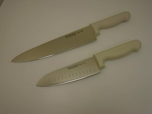 Russell International Set - Cuchillo Santoku de 7 pulgadas y cuchillo de chef de 10 pulgadas