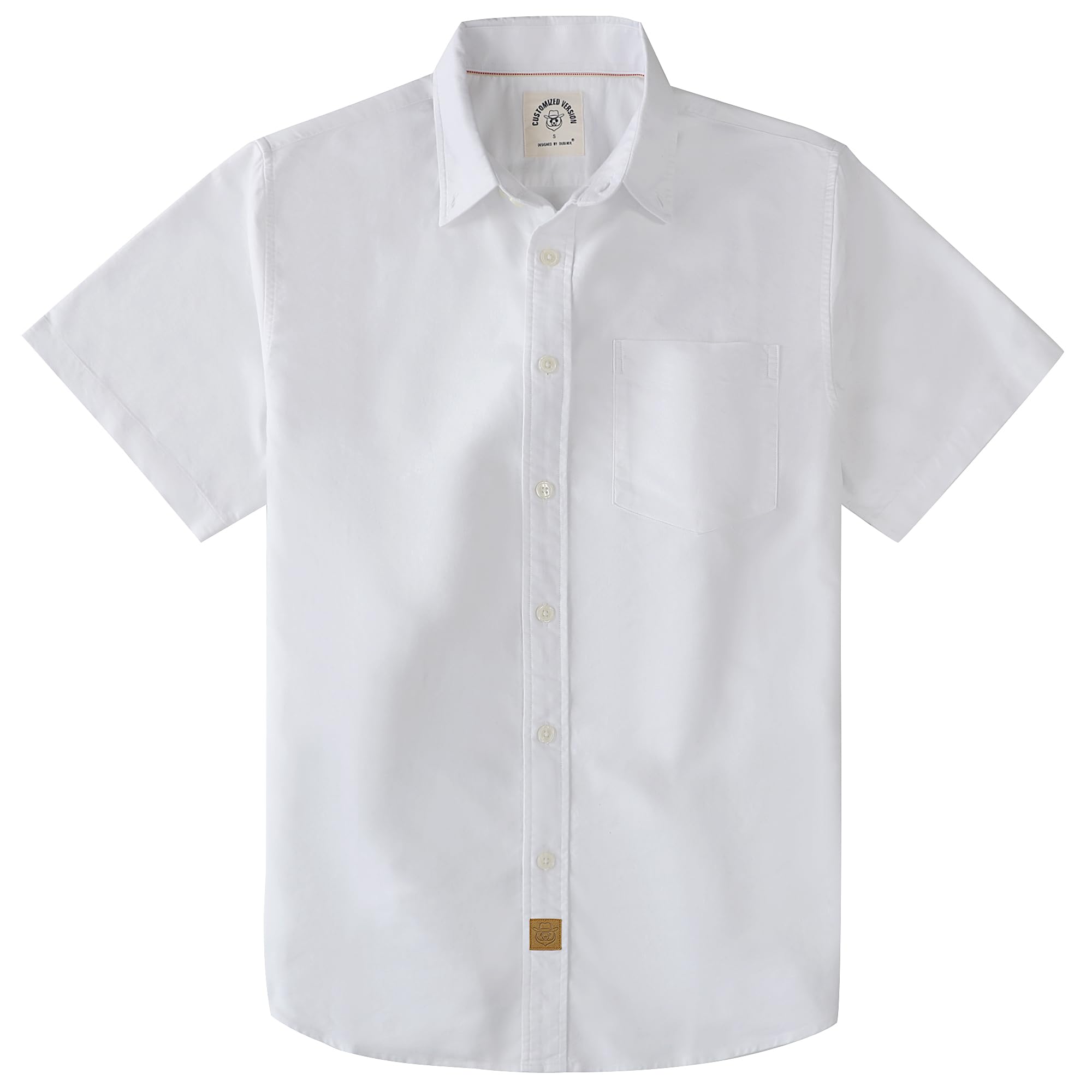 Dubinik® Camicia Uomo Manica Corta Casual con Bottoni Camicia Maniche Corte Uomo 100% Cotone Regular Fit