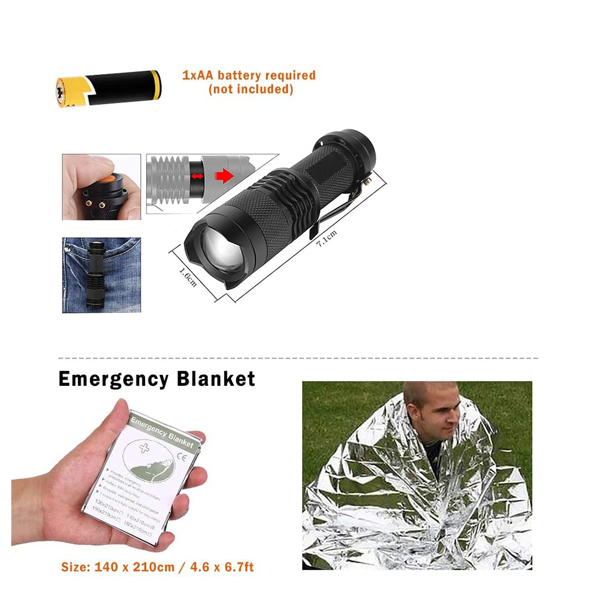 Kit de supervivencia de emergencia 13 tipos al aire libre multiherramientas suministros de primeros auxilios brújula picapiedra arranque para acampar