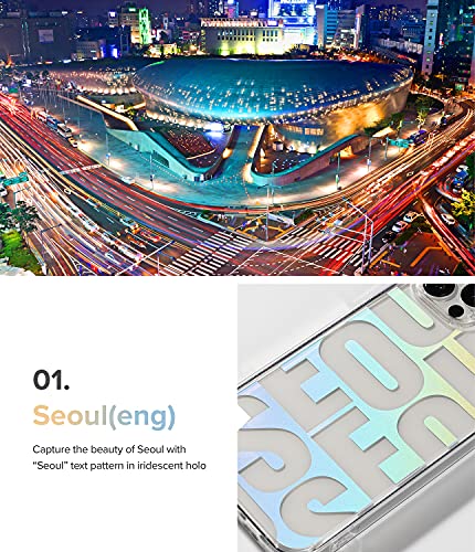 Image of Ringke Fusion Design Compatible with iPhone 13 Pro Max Case Back Cover Hard Graphic PC Back TPU Bumper Scratch Resistant Natural Form iPhone 13 Pro Max Back Cover Case - Seoul