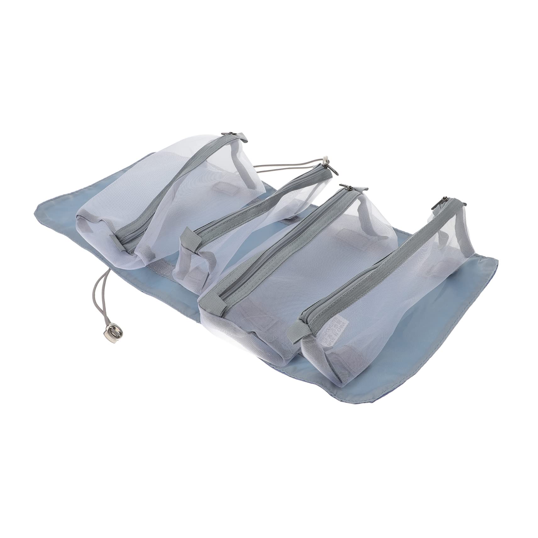MAGICLULU 2 Piezas 4 En 1 Bolsa De Cosméticos Pequeña Bolsa De Cosméticos Clips De Garra De Flor Artículos De Tocador De Viaje Bolso De Tocador Mujer Bolsas De Almacenamiento Desmontable PU