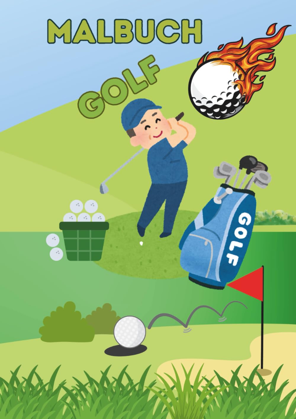 Golf Malbuch: Ein Malbuch für kleine Golfer