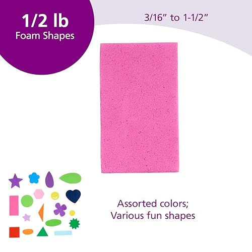 Miniatura 2 de Colorations Cubo de espuma divertida con formas de material multicolor para artes y manualidades para niños (12 libra)