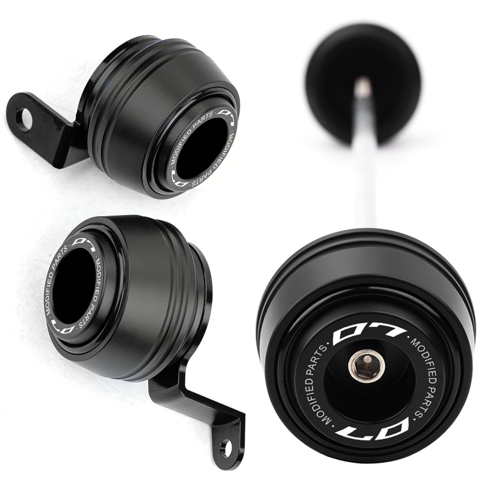 Adatto per MT07 MT 07 MT-07 mt 07 2025 2026, accessori per moto, cuscinetti antiurto, asse anteriore, forcella, protezione anticaduta (nero)