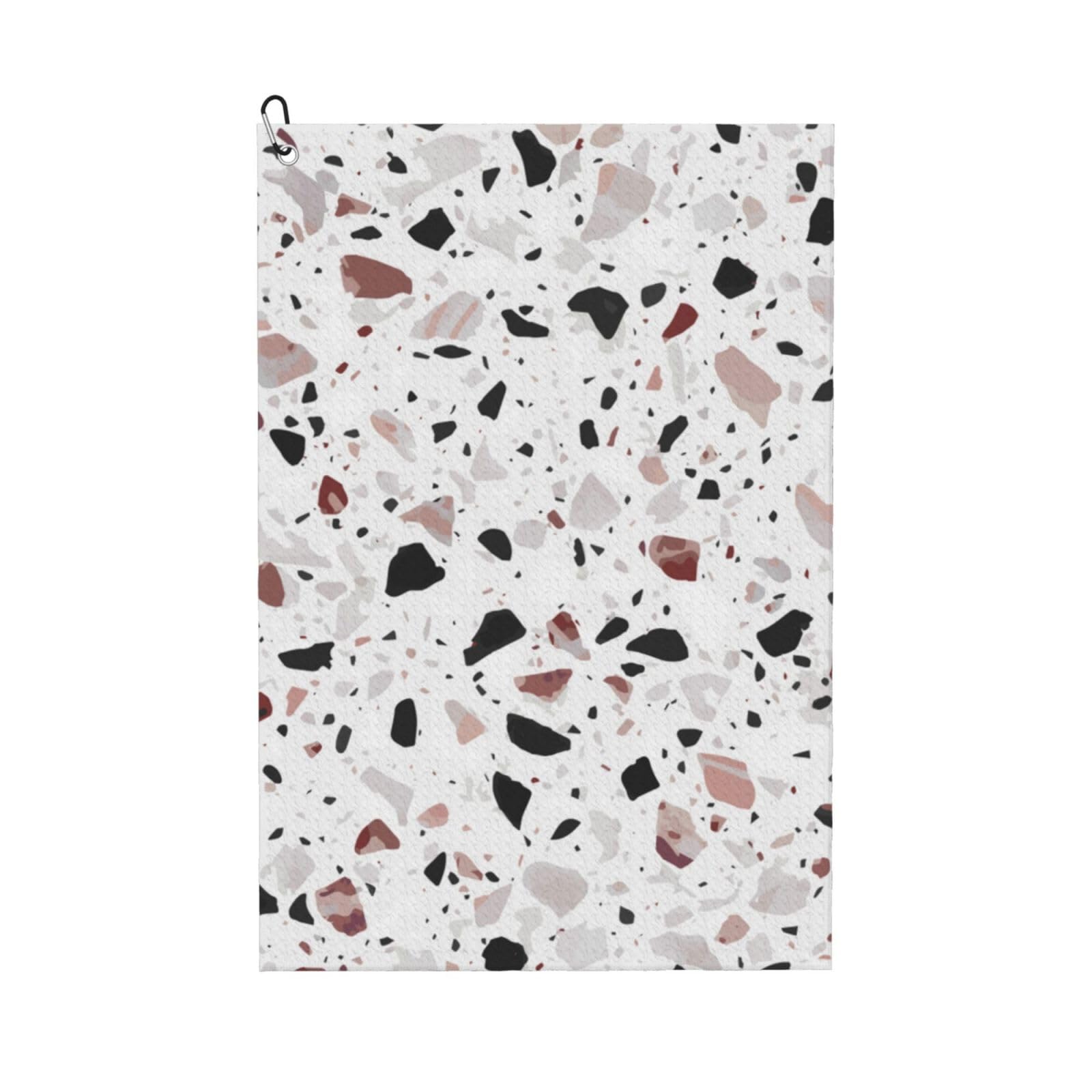 Hnnkloy Terrazzo, 16x24 in Portable Waffle Golf Towels with Carabiner Clip for Golf Bag