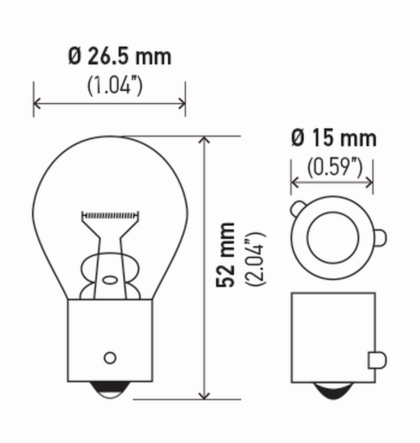 Hella 7507TB Bulb 7507 12V 21W Bau15S S8 Namber (2)
