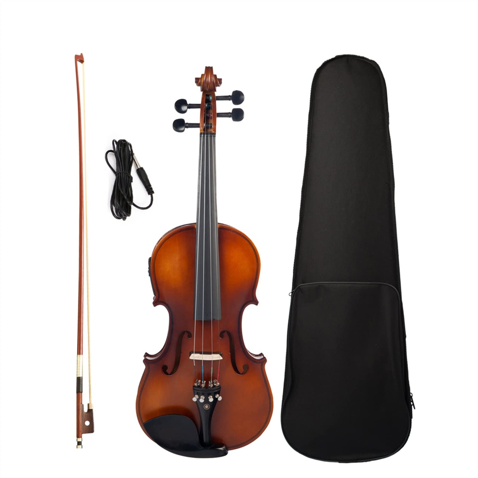 Violini per Studenti Violino Elettrico 4/4 Kit Violino Elettrico A Grandezza Naturale 4/4 Con Ponte Per Custodia Ad Arco Professionale Violino