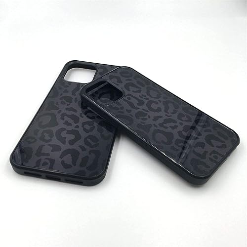 Miniatura 5 de Funda compatible con iPhone 13 (2021) de 6.1 pulgadas, piel de animal de guepardo y leopardo negro, funda protectora delgada y suave de TPU negro +